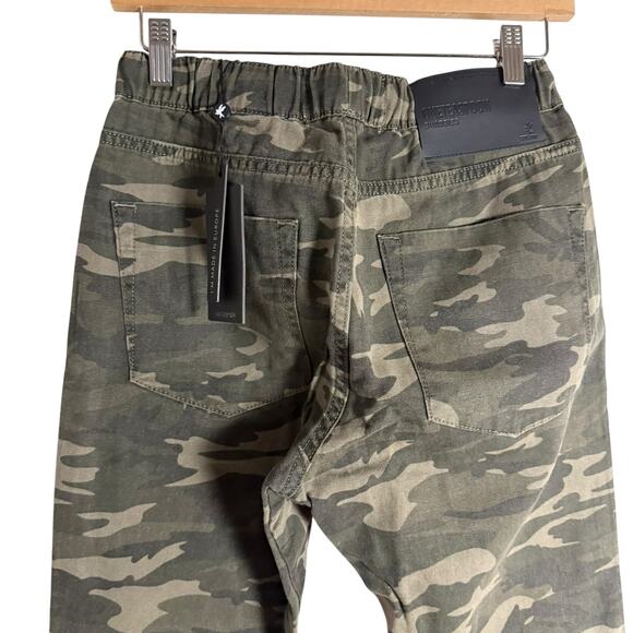 One Teaspoon Shabbies Green Camo Print High Rise Drawstring Pants Size XS - Picture 6 of 9